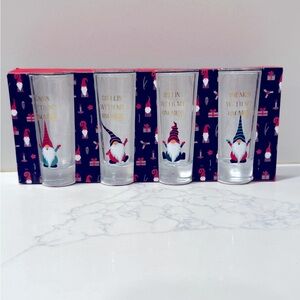 To all my gnomies! Set of 4 tall shooter glasses!